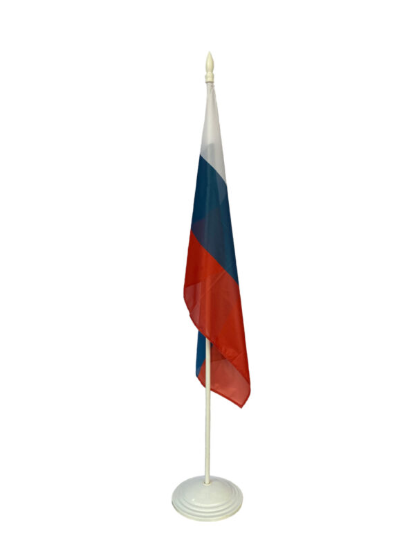 Напольный флагшток пластик белый, 1 шток