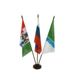 Напольный флагшток пластик коричневый, 3 штока