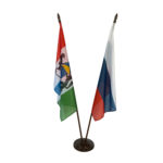 Напольный флагшток пластик коричневый, 2 штока