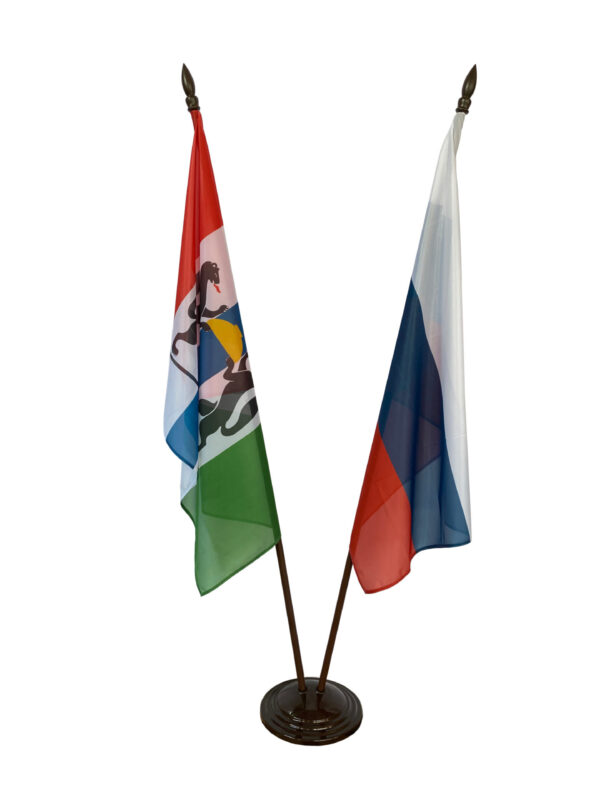 Напольный флагшток пластик коричневый, 2 штока