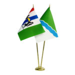 Настольный флагшток латунь 50 мм, 2 штока