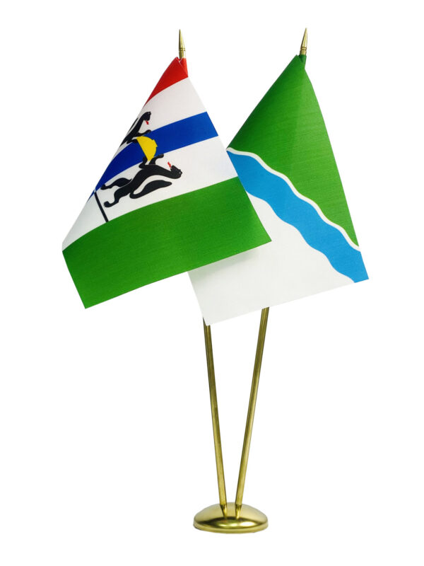 Настольный флагшток латунь 50 мм, 2 штока