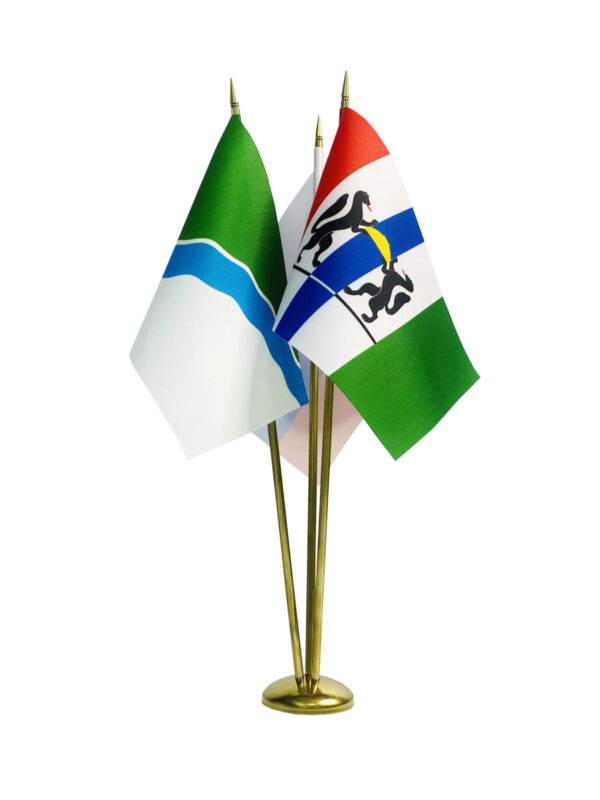 Настольный флагшток латунь 50 мм, 3 штока