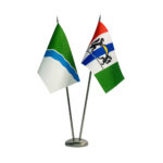 Настольный флагшток нержавейка 60 мм, 2 штока