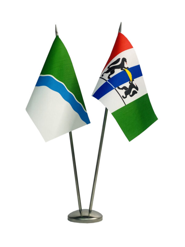 Настольный флагшток нержавейка 60 мм, 2 штока