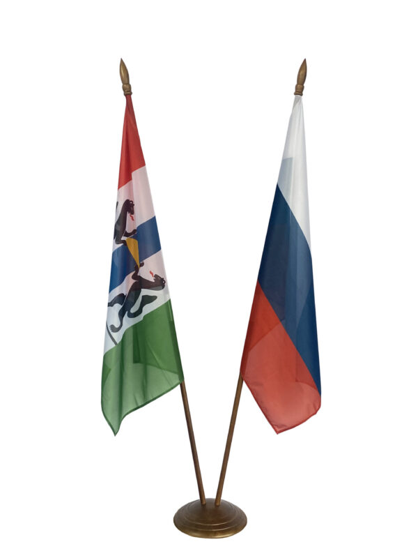 Напольный флагшток дерево, 2 штока