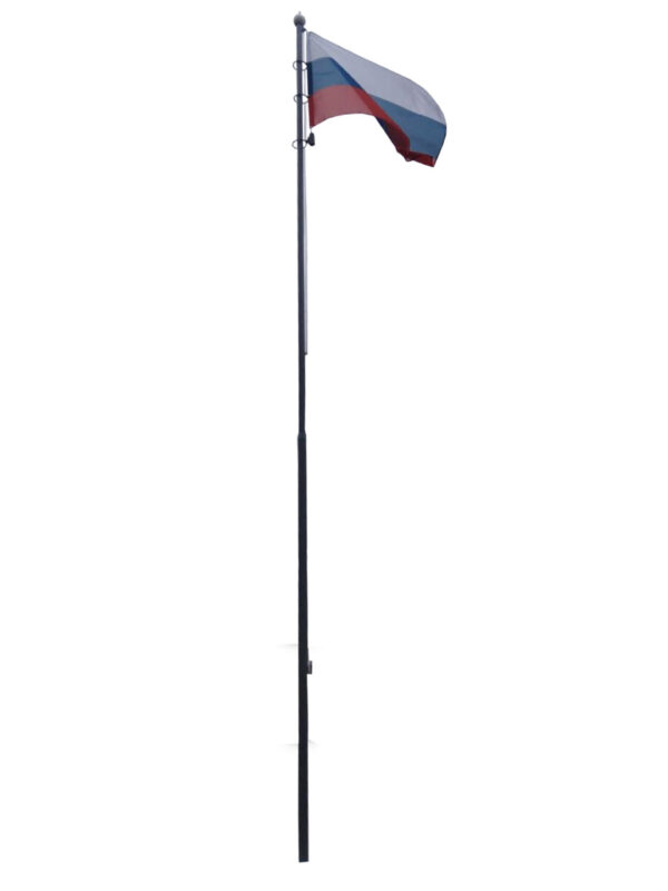 Уличный флагшток "Открытый механизм" 6 м Комплект с бетонной тумбой