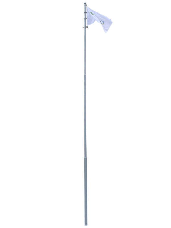 Уличный флагшток "Открытый механизм" 9 м Комплект с бетонной тумбой
