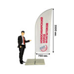 Мобильный флагшток виндер "Парус" 3.85 м. (750 мм)