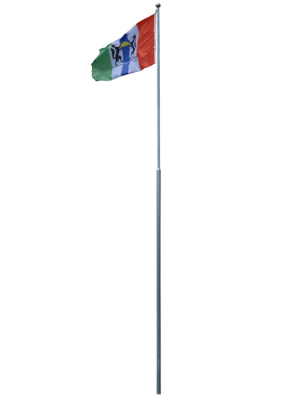 Уличный флагшток "Закрытый механизм" 6 м Комплект с сварным основанием