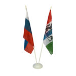 Напольный флагшток пластик белый, 2 штока