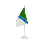 Настольный флагшток пластик белый, 1 шток