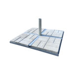 Сварное основание "Квадрат" 4 плитки для телескопического флагштока