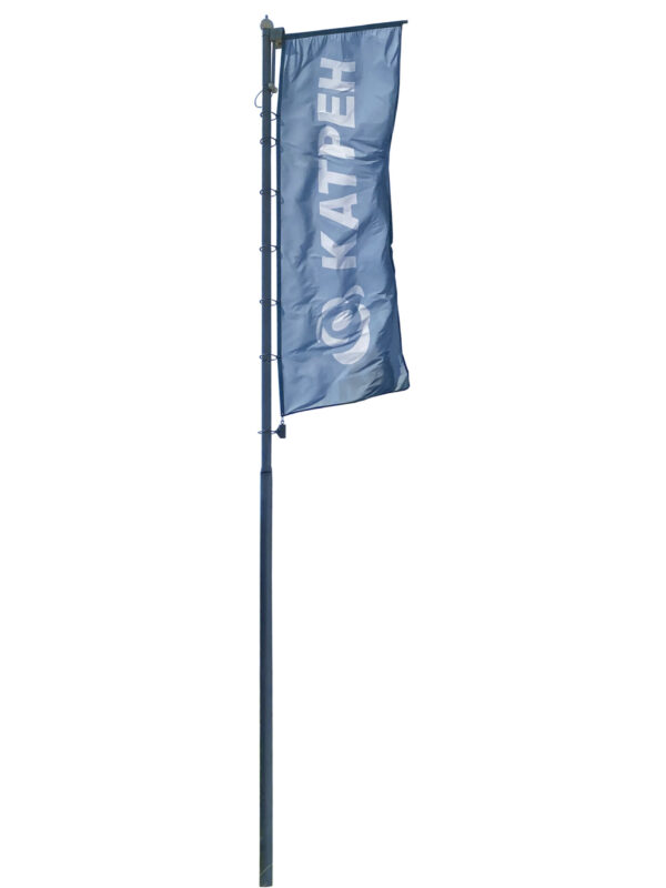 Уличный флагшток «Закрытый баннер-лифт» 12 м