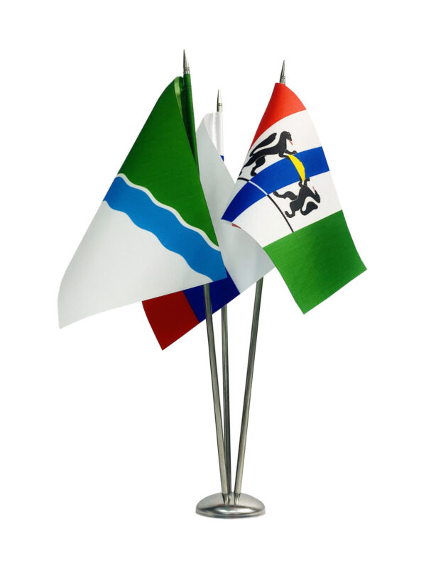 Настольный флагшток нержавейка 50 мм, 3 штока