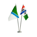 Настольный флагшток нержавейка 50 мм, 2 штока