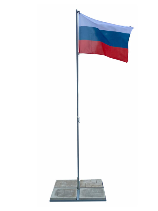 Мобильный флагшток для школ «Стандарт» 3 м с сварным основанием